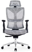 Scaun ergonomic Roma 4D, Full Mesh, Gri