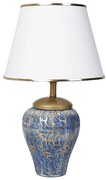 Lampă de masă 1xE27/40W/230V albastru/auriu