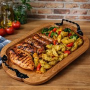 Tava lemn cu manere din fier forjat, in diferite forme