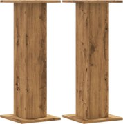 vidaXL Noptiere, 2 buc., stejar artizanal, 30x30x80 cm, lemn prelucrat