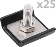 vidaXL Conector grilaj din plasă, antracit, 25 seturi