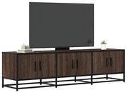 vidaXL Dulap TV, stejar maro, 150x35x41 cm, lemn prelucrat și metal