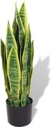 vidaXL Plantă artificială Limba-soacrei cu ghiveci, 65 cm, verde