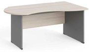 Birou de colt Manager 160 x 100 cm, dreapta, salcâm deschis / gri