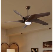 Ventilator LED de tavan ZEVENTI LUCCA LED/18W/230V Wi-Fi Tuya maro + telecomandă