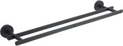 Mexen Loft cuier dublu pentru prosoape, negru - 7012625-70