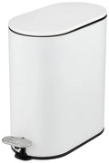 Coș de gunoi alb mat cu pedală din oțel 5 l Collungo – Wenko