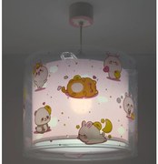 Dalber 41762S - Lustră pentru copii KAWAII FRIENDS 1xE27/15W/230V, roz