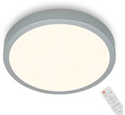 Plafonieră LED dimabilă RUNA LED/22W/230V argintiu Briloner 3704-014 + telecomandă