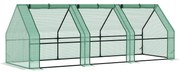 Outsunny sera gradina cu prelata, 270x90x90cm, verde | Aosom Romania