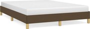 vidaXL Cadru de pat fără saltea, maro închis, 140x200 cm, textil