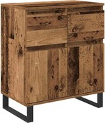 vidaXL Bufet Lemn Vechi 60 x 35 x 70 cm Lemn Ingineresc și Fier