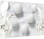 Tablou - Lebăda de aur pe apă (70x50 cm)