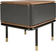 Noptiera deosebita design LUX Dark Grey-Walnut