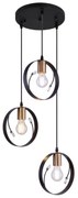 Lustra suspendata design modern VIGO negru 15346-3 GL