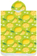 Poncho prosop de plaja LEMONS verde 80x145 cm
