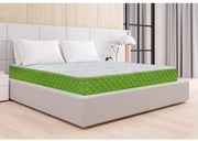 Saltea Ortopedica Bedora Aloe Vera Arcuri Invelite 140x200 cm, 5 zone, memory foam, medie/tare, 24 cm, anatomica, ergonomica, husa antialergica