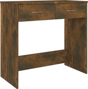 vidaXL Birou, stejar fumuriu, 80x40x75 cm, lemn prelucrat