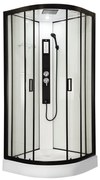 Cabină de duș cu hidromasaj curbată Petrus 90x90 cm