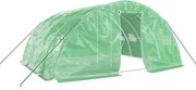 vidaXL Seră cu cadru din oțel, verde, 20 m², 5x4x2,3 m