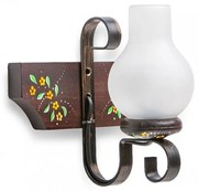 Aplica de perete fabricata manual din lemn wenge pictat Queen