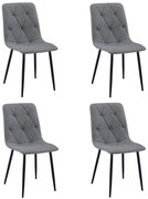 Set 4 Scaune Bucatarie/Dining Fido Material Textil Maro