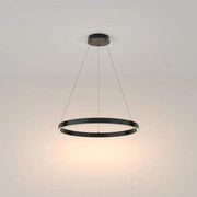 Lustra LED suspendata design modern Rim negru 60cm, 3000K