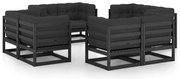 vidaXL Set mobilier de grădină cu perne, 8 piese, lemn masiv de pin