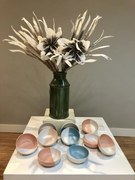 Bol Ceramica Summer 2 culori, Glazurare Mata Roz Închis Mat