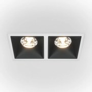 Spot LED incastrabil dimabil cu 2 surse de iluminat Alpha alb, negru, 30W, 3000K