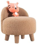 Fotoliu pentru copii PIXI, Ø 46 cm, maro