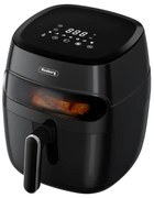 Friteuza cu aer cald Air Fryer Rosberg R51980CA, 1350W, 5.2 L, LED display, Timer, Pana la 200°C, Negru