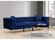 Canapea Tapitata cu 3 Locuri Como - Navy Blue