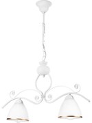 Lustră pe lanț RETRO 2xE27/60W/230V alb mat