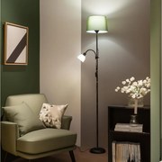 Brilagi - Lampă de podea CERIA 2 în 1 1xE27/100W/230V + 1xE14/25W negru/verde