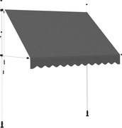 vidaXL Copertină retractabilă manual, antracit, 250 cm