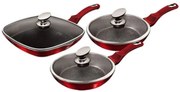 RESIGILAT - Set tigai cu capac Metalic Line Burgundy Berlinger Haus BH 6189