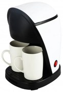 Cafetiera Rosberg R51170E, 450W, 250ml, 2 cani,Cafea macinata, Filtru permanent, Alb