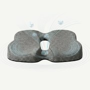 Perna ortopedica sezut tripla protectie prostata/hemoroizi/coccis, memory foam, Gri