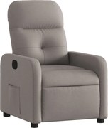 vidaXL Fotoliu rabatabil, gri taupe, material textil