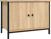 vidaXL Comodă TV cu uși, stejar Sonoma, 60x35x45 cm, lemn stratificat