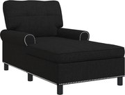vidaXL șezlong de relaxare cu pernă Negru 91 x 157 x 91 cm țesătură