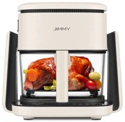 Friteuza multifunctional cu aer cald 2in1 JIMMY AF3, Placa fierbinte, 4 l, Afisaj tactil HD, 8 programe, Circulatie 360°, Alb