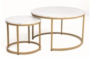 Set mese de cafea Dion - Marmura Alba/Gold