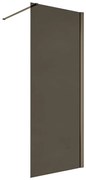 Paravan de dus tip Walk-In Inter Ceramic profil gri mat - sticla fumurie 100x200 cm