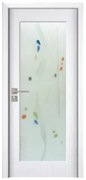 Usa Interior din MDF Novo Doors ND110, Cadru din Lemn Masiv, Geam Sablat, KIT COMPLET, Toc , Manere si balamale incluse (Culoare: Wenge, Dimensiune: