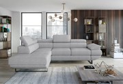 Coltar extensibil GIO, sezlong stanga, stofa clasica galben mustar - A