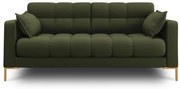 Canapea 2 locuri, Mamaia, Micadoni Home, GL, 152x92x75 cm, tesatura tip twill, verde