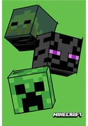 Pătură pentru copii verde din polar, fleece 100x150 cm Minecraft "The Mobs" – Jerry Fabrics