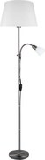 Eglo 31178 - Lampadar ALMACEN 1xE27/60W/230V + 1xE14/25W negru/alb